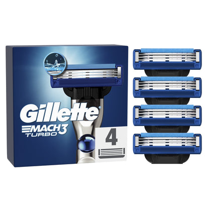 Lames de Rasoir pour Homme Mach3 Turbo X4 GILLETTE