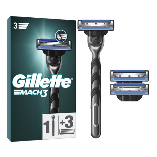 Rasoir Mach 3 pour Homme 3 Lames GILLETTE le manche + 3 lames