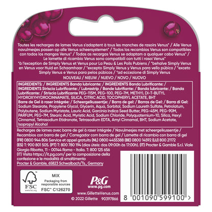 Comfortglide Sugarberry VENUS Razor Blades