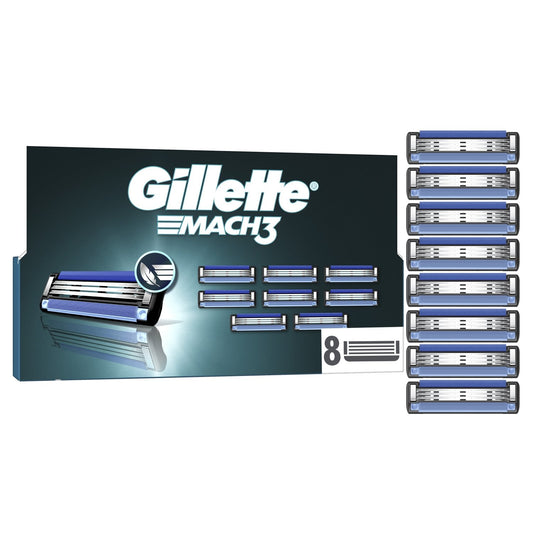 Lames de Rasoir pour Homme Mach 3 GILLETTE le paquet de 8 lames