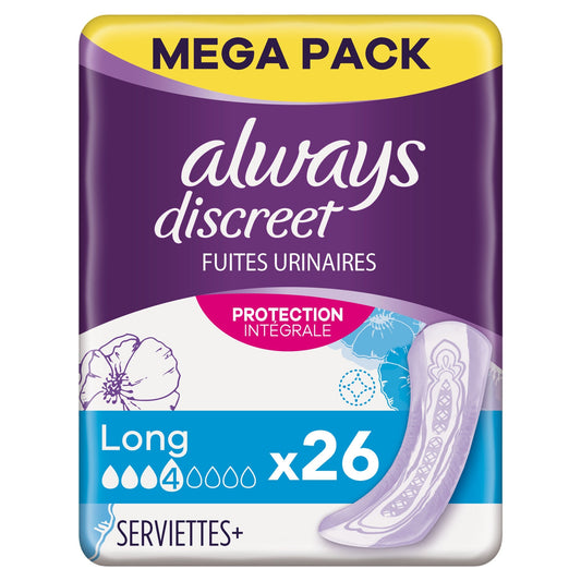 Serviettes Hygiéniques Long Discreet ALWAYS
