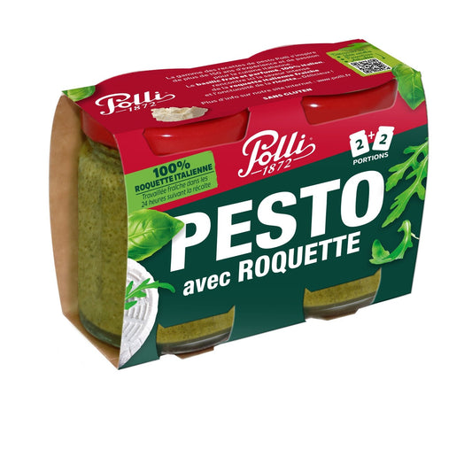 Pesto avec Roquette POLLI les 2 pots de 90g