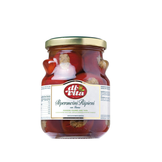 Poivrons Fourrés avec Thon DI VITA le pot de 280g