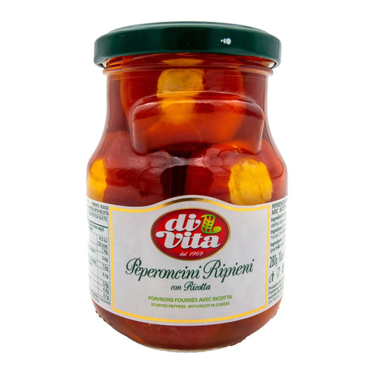 Poivrons Fourrés avec Ricotta DI VITA le pot de 280g