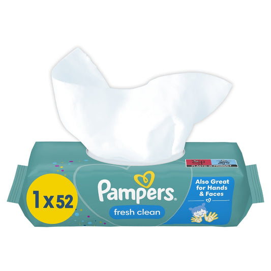 Lingettes Bébé Nettoyantes Corps, Mains et Visage Fraîches PAMPERS