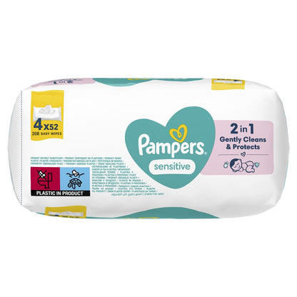 Lingettes Bébé Sensitive Peaux Très Délicates Sans Alcool Sans Parfum PAMPERS