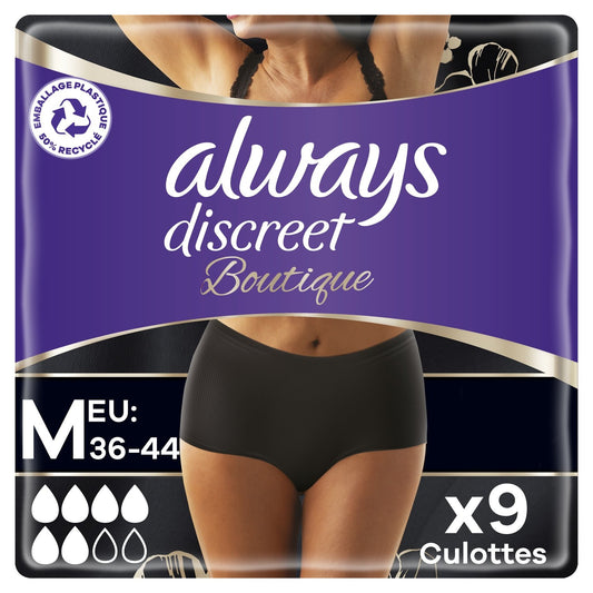 Urinary Leakage Panties Size M Black ALWAYS DISCREET