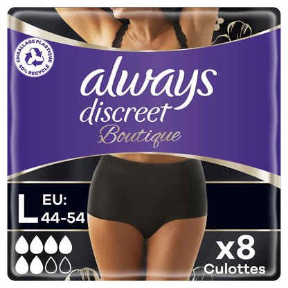 Urinary Leakage Panties Size L Black ALWAYS DISCREET