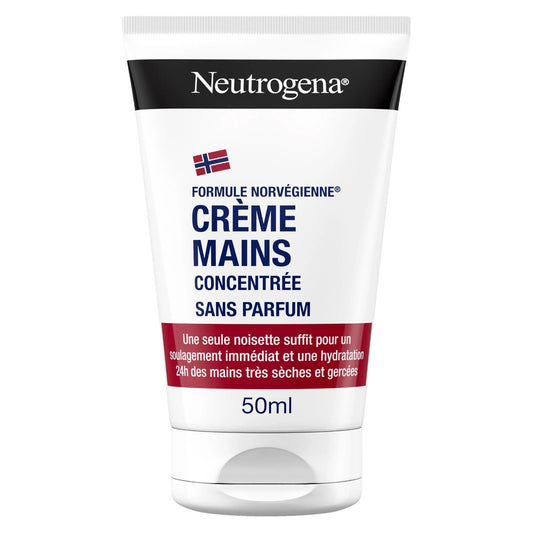 Crème Mains Apaisante Sans Parfum Peaux Sensibles NEUTROGENA le tube de 50 ml