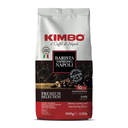 Café en Grains Espresso Napoli Intensité 10/13 Dark Roast Premium Selection KIMBO 