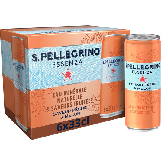 Eau Gazeuse Aromatisée Pêche Melon SAN PELLEGRINO ESSENZA