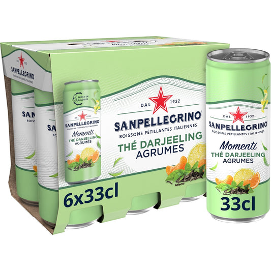 Eau Gazeuse Aromatisée Thé Darjeeling Agrumes SAN PELLEGRINO MOMENTI