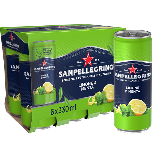 Eau Gazeuse Aromatisée Limone & Menta SAN PELLEGRINO