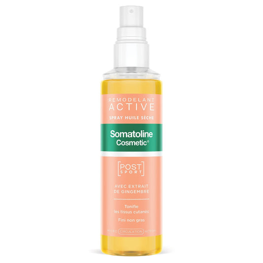 Huile Corps Sèche Tonifiante Remodelante à l'Extrait de Gingembre Active SOMATOLINE COSMETIC le spray de 125mL