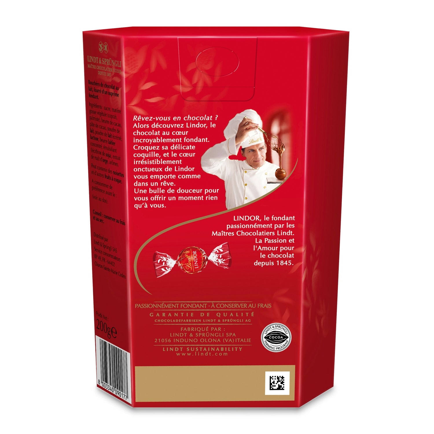 Billes Chocolats Lait Lindor LINDT 