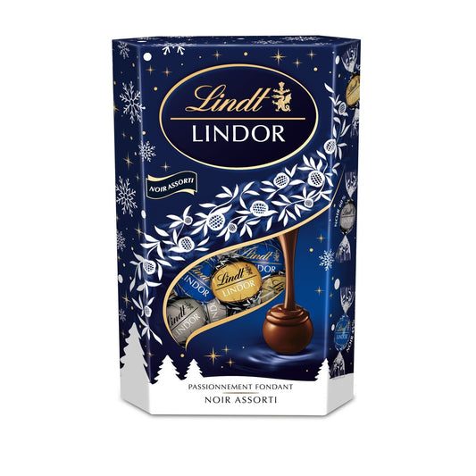Assortiment de Chocolats Noir 45%, 60%, 70% LINDT - Gamme de Noël 2025 la boite de 337g