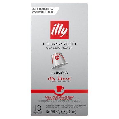 [ANTI-GASPILLAGE] Café Capsules Espresso Lungo Classico Compatibles Nespresso ILLY - Date de durabilité minimale : 19/07/2025