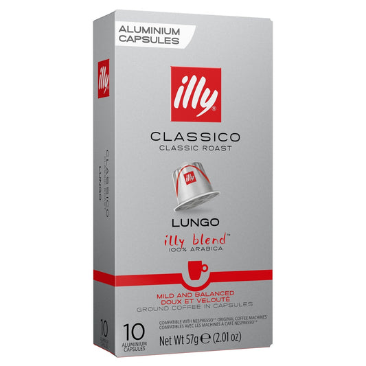 [ANTI-GASPILLAGE] Café Capsules Espresso Lungo Classico Compatibles Nespresso ILLY - Date de durabilité minimale : 19/07/2025