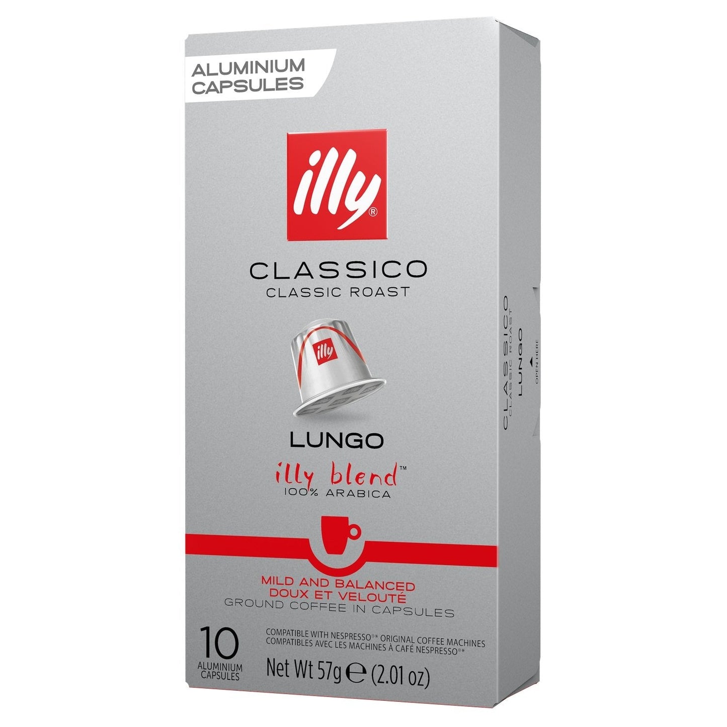 [ANTI-GASPILLAGE] Café Capsules Espresso Lungo Classico Compatibles Nespresso ILLY - Date de durabilité minimale : 19/07/2025