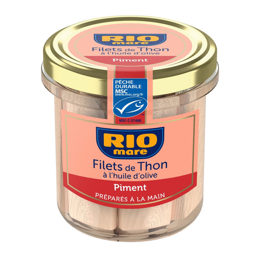 Filets de Thon Huile d'Olive et Piment RIO MARE le pot de 130g