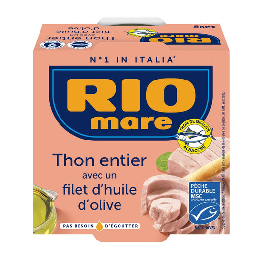Thon Entier Huile d'Olive RIO MARE la boite de 120g