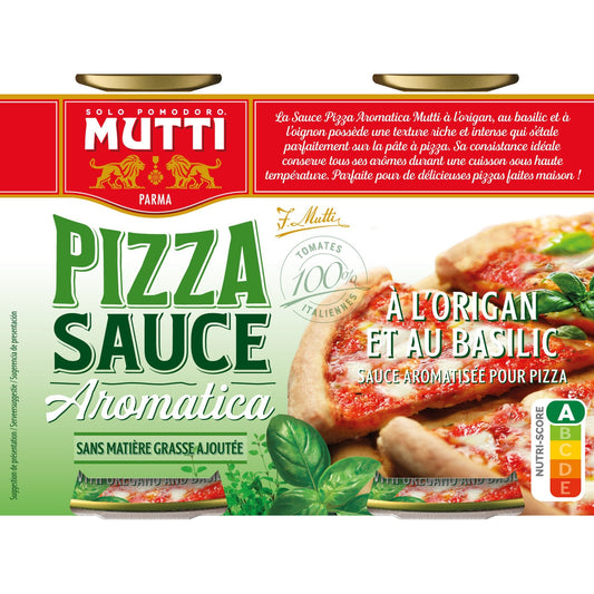 Sauce pour Pizza à l'Origan et au Basilic MUTTI les 2 boites de 400g