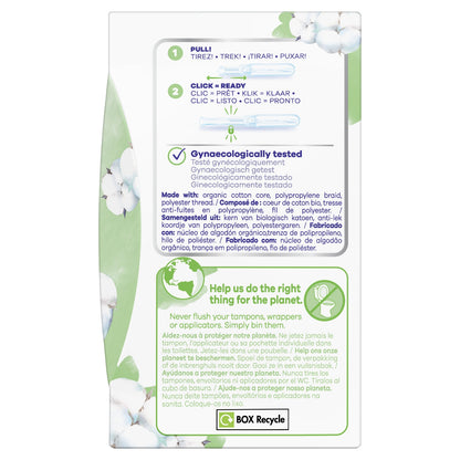 Tampons mit normalem Applikator Compak 100 % Bio-Baumwolle TAMPAX