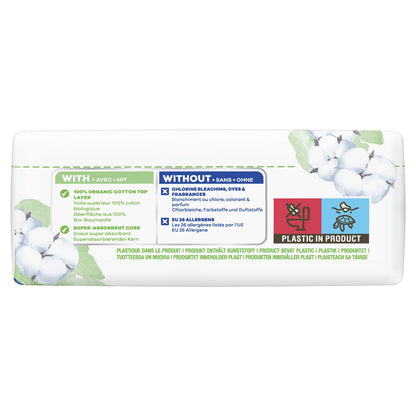 Always Organic Cotton Night Sanitary Towels with Wings Size 3