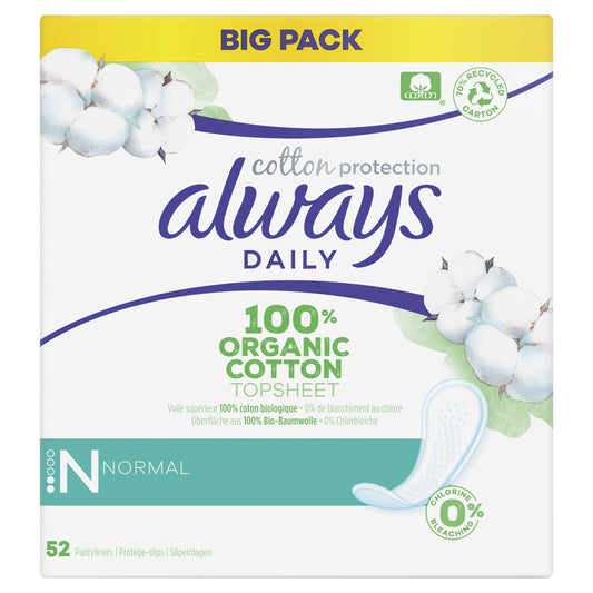 ALWAYS Slipeinlagen, 100 % Baumwolle, Regular