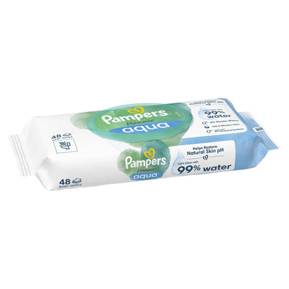 PAMPERS Harmony Aqua 99% Water Baby Wipes