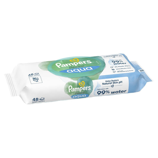 PAMPERS Harmony Aqua 99% Water Baby Wipes