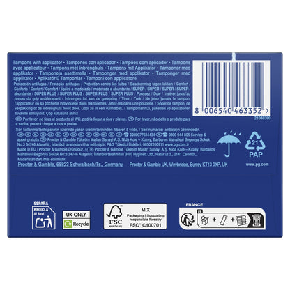 Tampons avec Applicateur Super Compak TAMPAX 