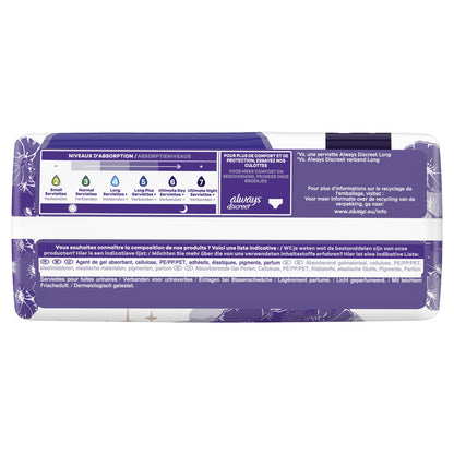 ALWAYS DISCREET Ultimate Overnight Urinary Leakage Sanitary Pads