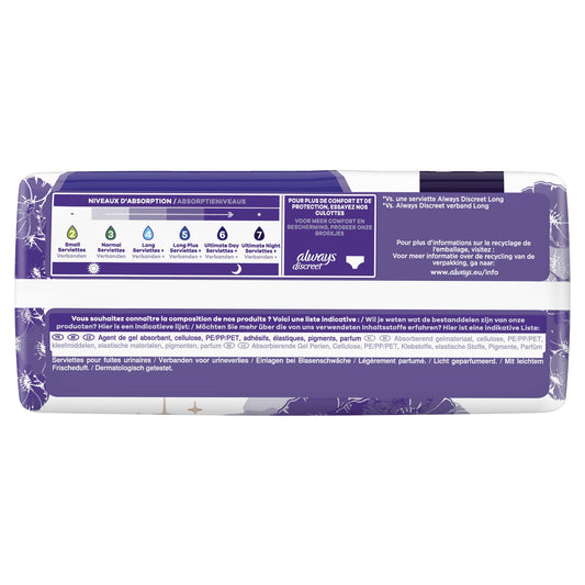 ALWAYS DISCREET Ultimate Overnight Urinary Leakage Sanitary Pads