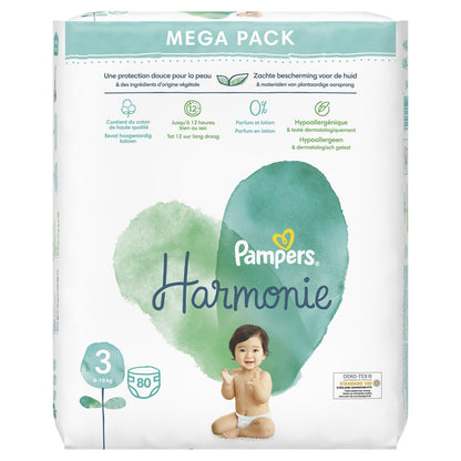 Couches Bébé Harmonie Taille 3 6kg-10kg PAMPERS