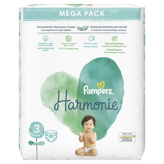 Couches Bébé Harmonie Taille 3 6kg-10kg PAMPERS