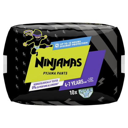 Sous-vêtements de nuit 4-7ans 17-30kg Garçon Ninjamas PAMPERS 