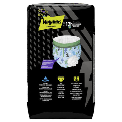 Sous-vêtements de nuit 4-7ans 17-30kg Garçon Ninjamas PAMPERS 