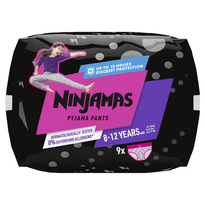 Sous-vêtements de nuit 8-12ans 27-43kg Fille Ninjamas PAMPERS 