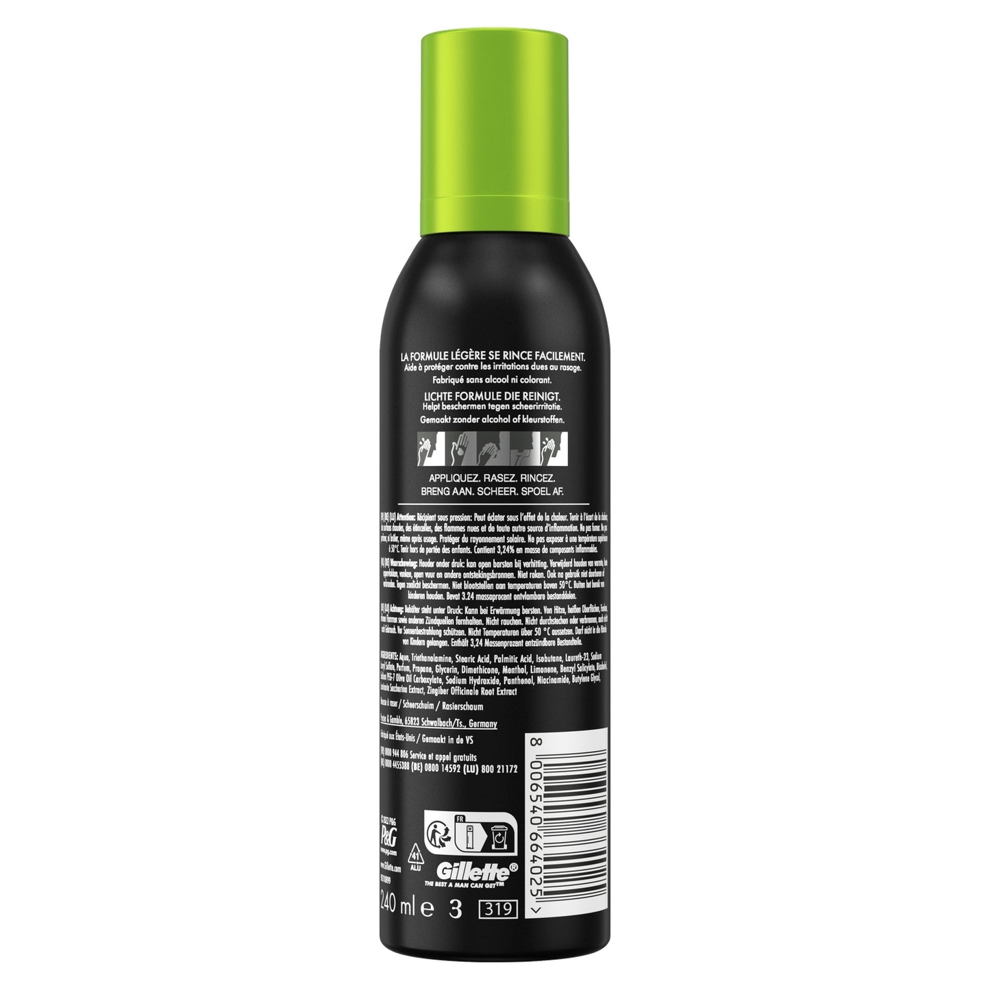 Mousse à Raser Rinçage Rapide GILLETTE