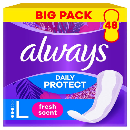 Protège-Slips Long avec Un Parfum Frais ALWAYS le paquets de 48 protèges-slips