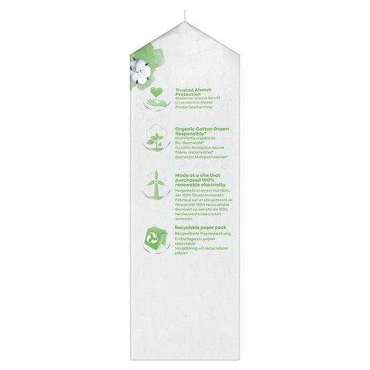 Sanitary Towels with Wings Regular Size 1 100% Organic Cotton ALWAYS