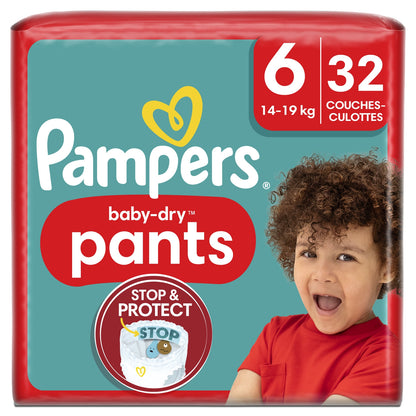 Couches-Culottes Baby-Dry Taille 6 14kg-19kg PAMPERS