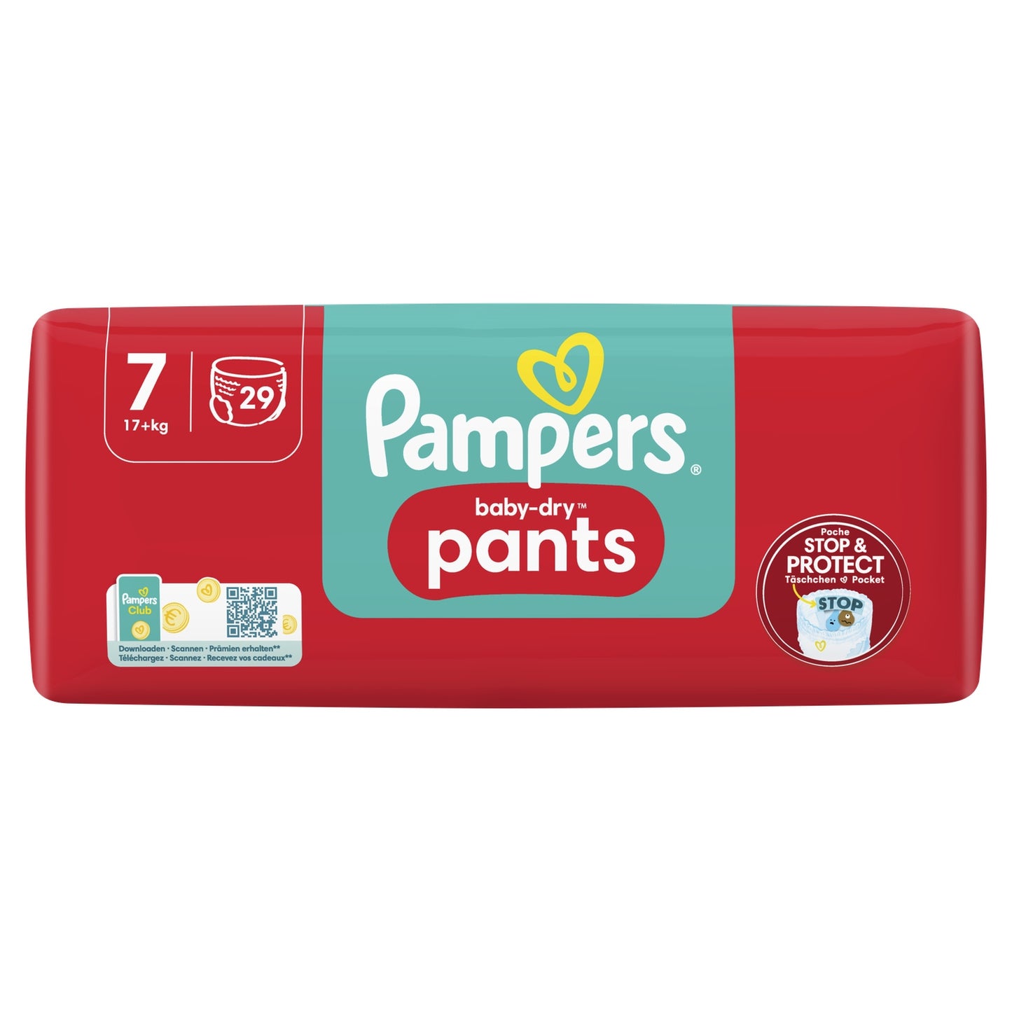 Couches-Culottes Baby-Dry Taille 7 17kg+ PAMPERS