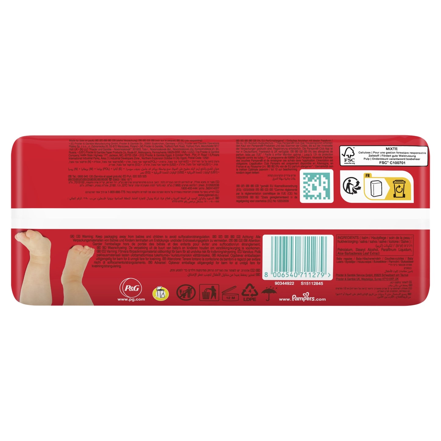 Couches-Culottes Baby-Dry Taille 7 17kg+ PAMPERS