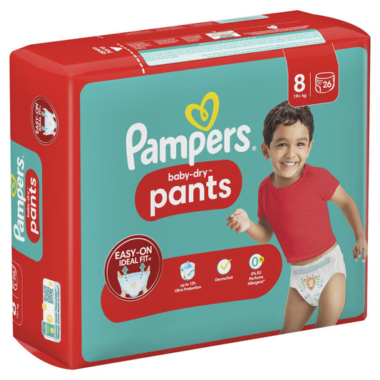Couche-Culottes Baby-Dry Taille 8 19kg+ PAMPERS