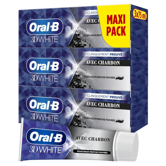 Dentifrice 3d White Charbon Fraîcheur Menthe Poivrée ORAL-B