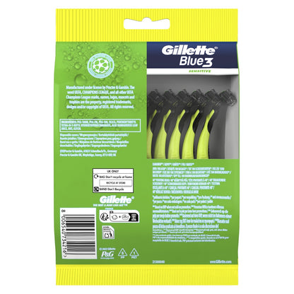 Gillette Blue 3 Sensitive Einwegrasierer für Herren