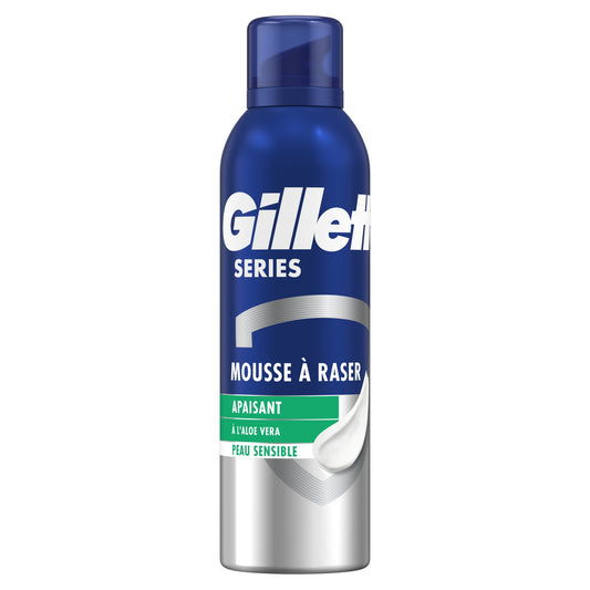Mousse à Raser Peau Sensible pour Homme Apaisant Aloe Vera Series GILLETTE