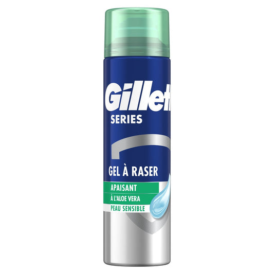 Gel à Raser Peau Sensible pour Homme Apaisant Aloe Vera Series GILLETTE la bombe de 200mL